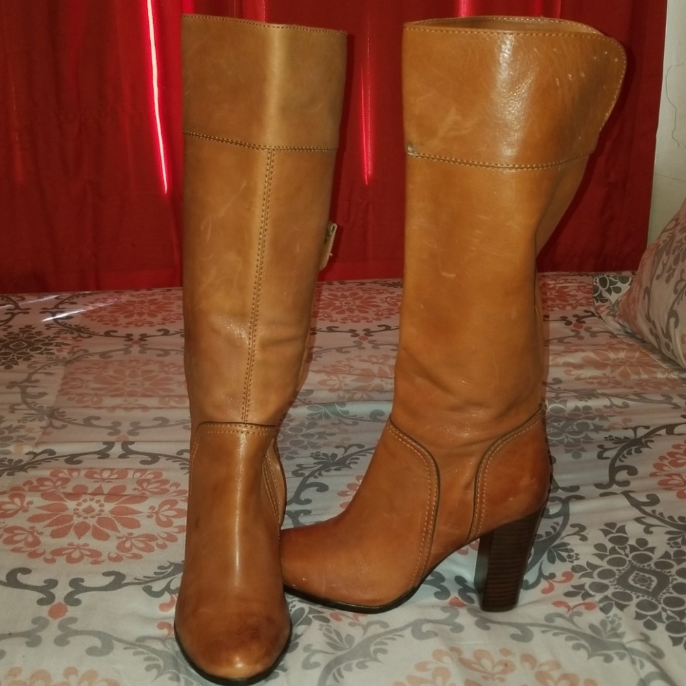 Leather Heel Boots
